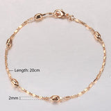 2mm 585 Rose Beaded Jewelry Set for Women Girls CS28A