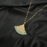 Scalloped Sapphire Pearl Jewelry Set