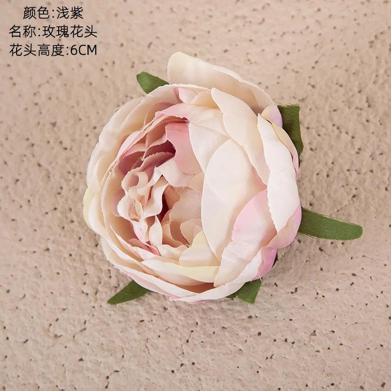 5PCS High Peony Flower Head Silk Artificial Flower Wedding Decor DIY Craft