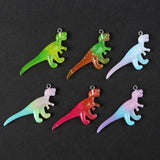 10Pcs Dinosaur Charms Flatback Resin Cabochons Diy Making Parts