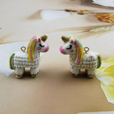 6pcs Unicorn Resin Charms For DIY Jewelry Accessories Big Size