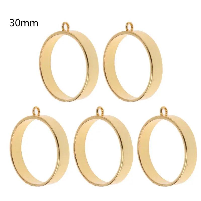5Pcs Cat Flowers Blank Frame Pendant Open Back Bezel Setting Hollow Frames