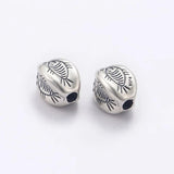925 Silver Lucky Fish Beads DIY Jewelry Loose Bead Good Luck Bracelet