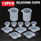 12pcs Mix Cup Silicone Mold Epoxy Resin Tools DIY Jewelry Making Kit