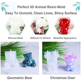 3D Animal Resin Molds Wolf Rabbit Dog Bear Epoxy Silicone Moulds