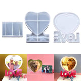 Love Heart Photo Frame Silicone Mold for DIY Epoxy Resin Jewelry Making