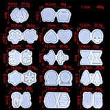20 Silicone Mould Heart Shaped for Resin Epoxy Keychain Jewelry Making