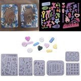 Heart Shaker Filler Mould Silicone Resin Mold DIY Keychain Pendant