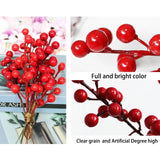 5pcs Red Christmas Berry Tree Decor Foam DIY Party Bonsai Accessory