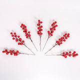 5pcs Red Christmas Berry Tree Decor Foam DIY Party Bonsai Accessory