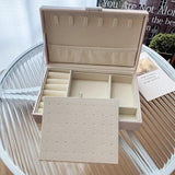 Travel Jewelry Box, Lockable Earrings Storage Large Capacity