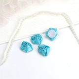 20pcs Satin Rose Silk Ribbon Flowers Sewing Clothing Hats Headwear Accessories