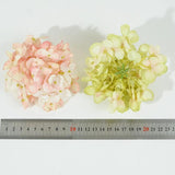 5pcs Silk Hydrangea Artificial Flower Head for DIY Wreath Wedding Decoration