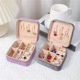Portable Travel Jewelry Box Earrings Rings Storage
