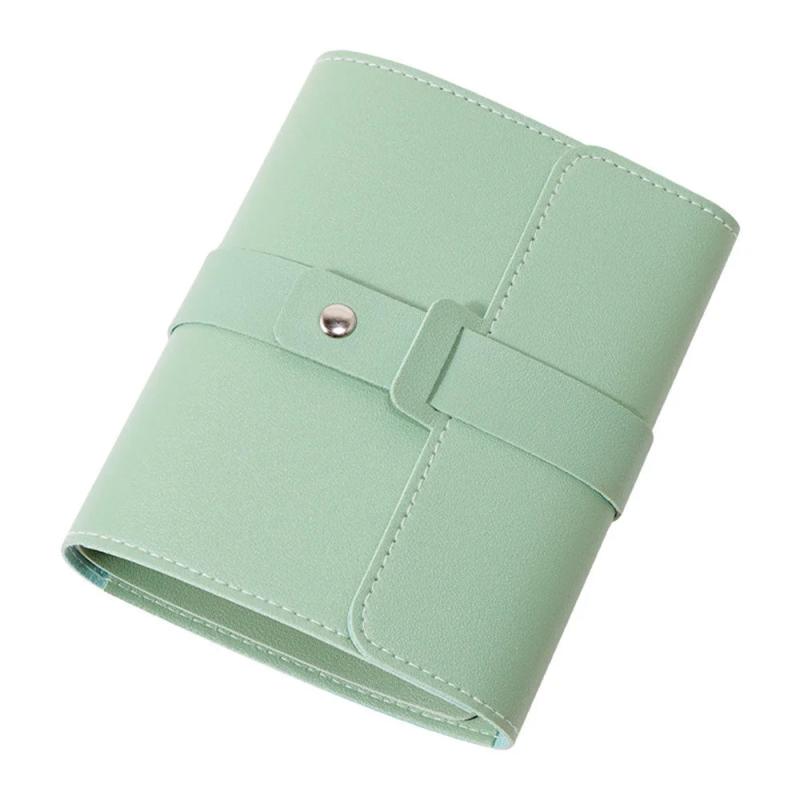 Book Type PU Leather Earring Stud Storage Bag, Multi-layer Jewelry Organizer