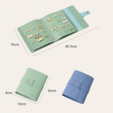 Book Type PU Leather Earring Stud Storage Bag, Multi-layer Jewelry Organizer