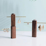 Wooden and Metal Earring Holders Necklace Stand for Jewelry