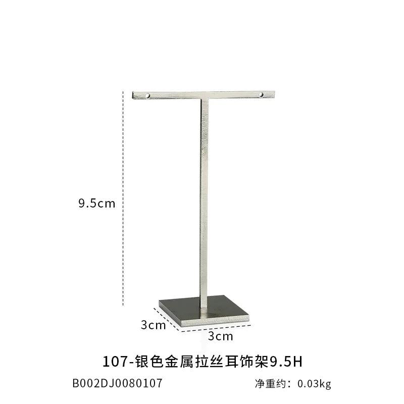 Earring Rack Jewelry Display Stand Silver T-Bar For Ear Studs