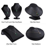 Faux Leather Mannequin Necklace Display Rack
