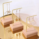 Wood & Metal Jewelry Holder Stand Necklace Bracelet Earring Display
