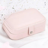 Portable Jewelry Box Organizer Travel Case Button