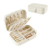 Portable Jewelry Box Organizer Travel Case Button
