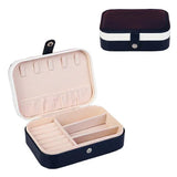 Portable Jewelry Box Organizer Travel Case Button