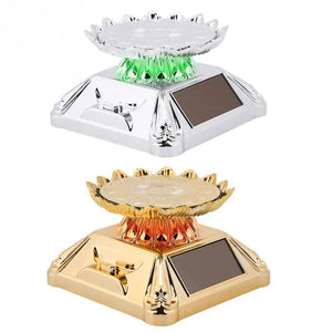 Solar Display Cabinet Rotating Turntable LED Lamp Jewelry Ring Watch
