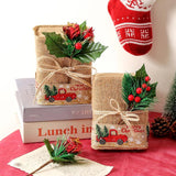 Pine Needle Christmas Branches Mini Red Berries Xmas Tree Decor DIY Craft