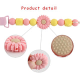 Kovict 10Pcs 20/30MM Flower Silicone Beads for Jewelry DIY Necklace Pacifier