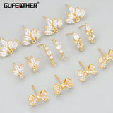 18k Rhodium Plated Zircon Charms for DIY Earrings