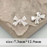 18k Rhodium Plated Zircon Charms for DIY Earrings