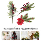 3 Pcs Christmas Flower Arrangement Desktop Decor Vase Ornaments