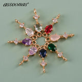 KC Plated Zircon Pendant for DIY Jewelry Making