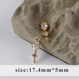 KC Plated Zircon Pendant for DIY Jewelry Making
