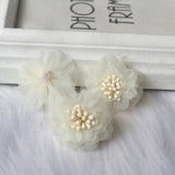 20Pcs Chiffon Daisy Flowers for DIY Hair Accessories Hats Headband Deco