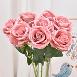 5Pcs Silk Rose Bouquet Artificial Flowers Wedding Home Decoration