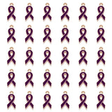 30 Pcs Ribbon Charms Cancer Awareness Alzheimer Pendant for DIY Jewelry Making