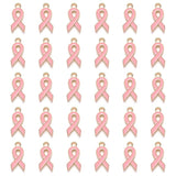30 Pcs Ribbon Charms Cancer Awareness Alzheimer Pendant for DIY Jewelry Making