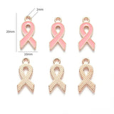 30 Pcs Ribbon Charms Cancer Awareness Alzheimer Pendant for DIY Jewelry Making