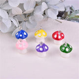 20pcs Colorful Mushroom Resin Charms for Earring DIY Jewelry Making