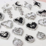 5Pcs Alloy Moon Love Heart Charms DIY Jewelry Accessories