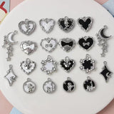 5Pcs Alloy Moon Love Heart Charms DIY Jewelry Accessories