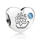 Love Wedding Crown Heart Charm 925 Silver Beads for Bracelet