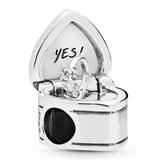 Love Wedding Crown Heart Charm 925 Silver Beads for Bracelet