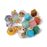5PCS Natural Amethysts Quartz Crystal Stone Charm Pendant for Jewelry Making