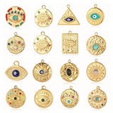 3pcs Rainbow Stone Evil Eye Pendant 316 Stainless Steel Jewelry Necklace Charm