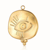 3pcs Rainbow Stone Evil Eye Pendant 316 Stainless Steel Jewelry Necklace Charm