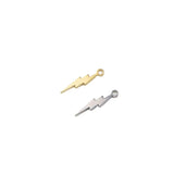 10pcs 18*4mm Stainless Steel Mini Lightning Charms Pendant DIY
