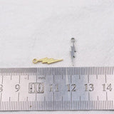 10pcs 18*4mm Stainless Steel Mini Lightning Charms Pendant DIY